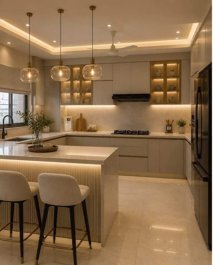 U shape kitchen